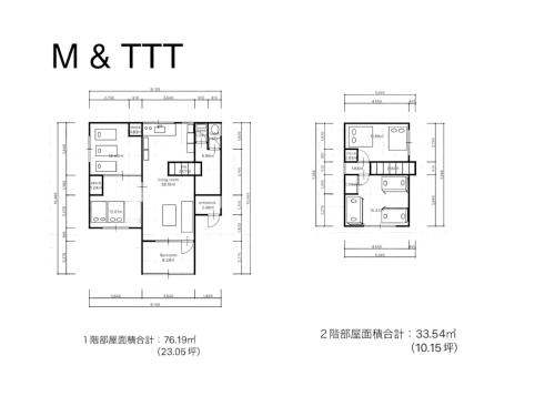 a floor plan of the m tt apartment at M&TTT in the nature in Shiraoi