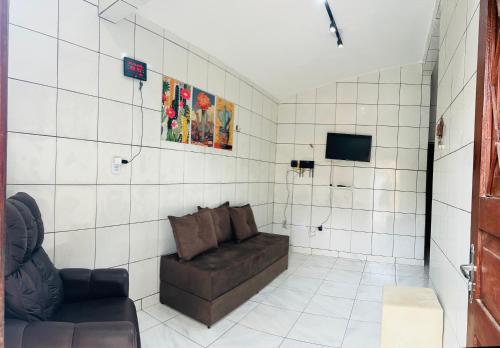 Televisyen dan/atau pusat hiburan di Casa Mandacaru Espaço completo