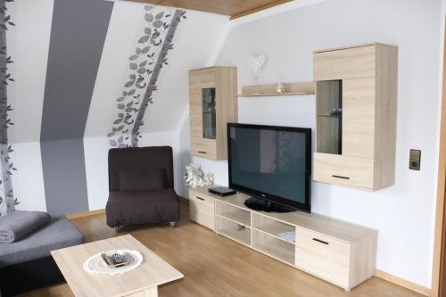 TV a/nebo společenská místnost v ubytování Pension und Apartment Landhaus Fricke