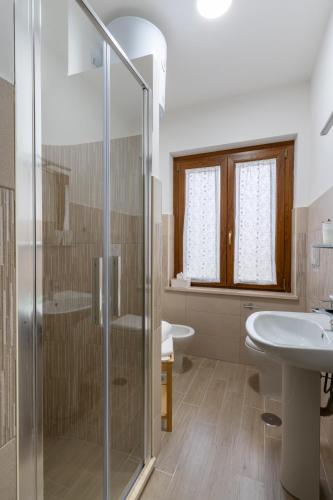 Koupelna v ubytování Agriturismo Cavalieri