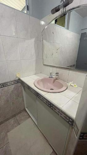 Koupelna v ubytování Le Refuge Tere-Rai - chambre