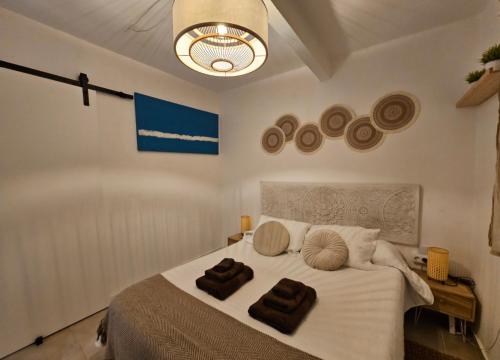 Postel nebo postele na pokoji v ubytování Urban loft Valencia playa