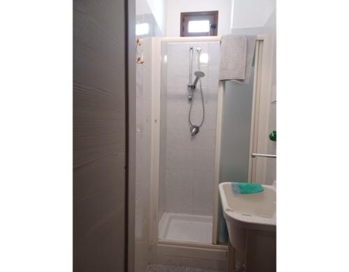 a bathroom with a shower and a sink at Casa Grace in Mazara del Vallo