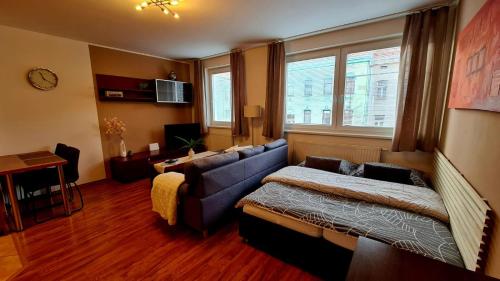 Postel nebo postele na pokoji v ubytování Apartmán P+Z