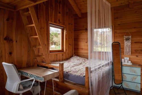 Postel nebo postele na pokoji v ubytování Druhanov Cottage
