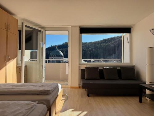 Postel nebo postele na pokoji v ubytování Domview Apartment