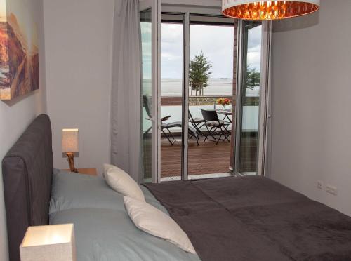 O zonă de relaxare la 145 Meerblick Ferienwohnung