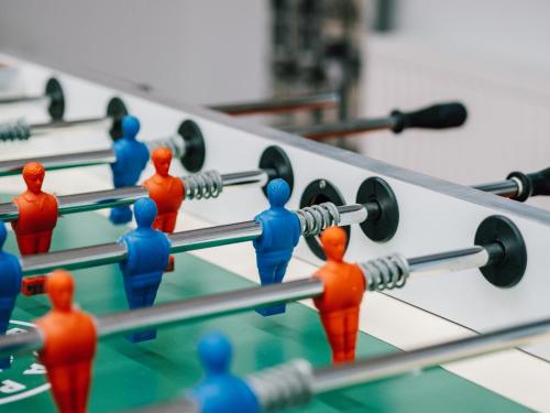a close up of a close up of a glass chess board at Hotel Montjola Nova in Schruns-Tschagguns