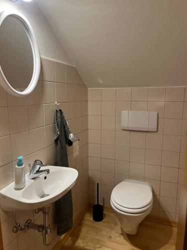 Koupelna v ubytování Apartment Lydia