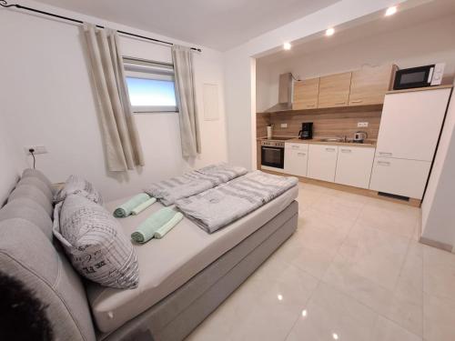Η κουζίνα ή μικρή κουζίνα στο Ferienwohnung Selo A