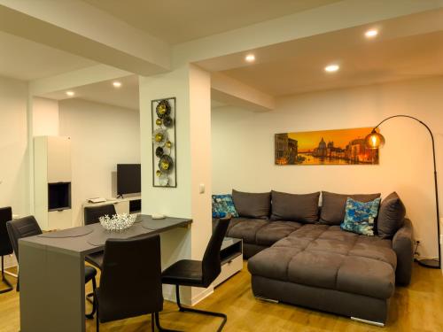 Χώρος καθιστικού στο 2-Raum City Appartement Jena