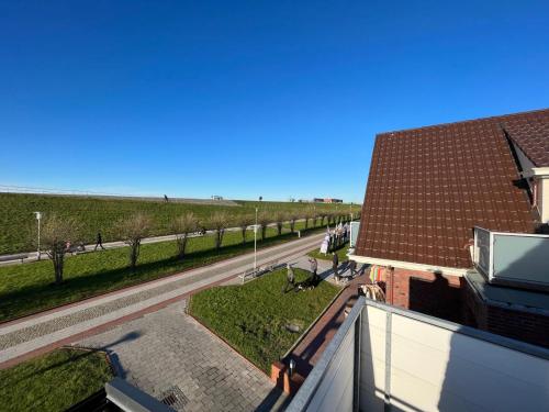a view from the roof of a building with a street at Doris in Norddeich