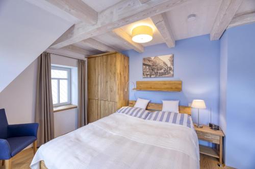 Katil atau katil-katil dalam bilik di Morgenroethe 5 Sterne Ferienwohnung