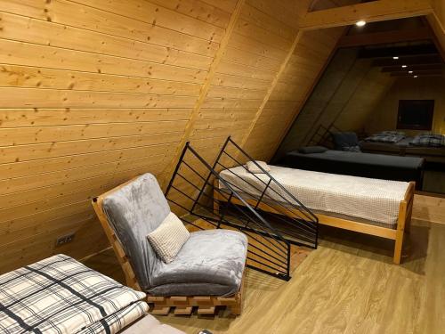 Cama o camas de una habitación en Chalet Galla