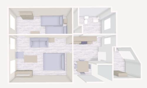 Půdorys ubytování Apartment "Engel" für 4 Gäste 56m2 - Direkt im Zentrum