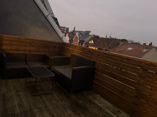 Ruang duduk di Zentrale Monteurwohnung Ferienwohnung Recklinghausen 6 Personen