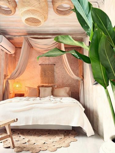Letto o letti in una camera di New Eco Bungalow, Bangrak Beach
