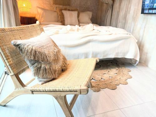 Letto o letti in una camera di New Eco Bungalow, Bangrak Beach