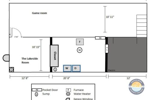 a floor plan of a house at Cozy Maple House Family Lake Como Retreat in Lake Geneva