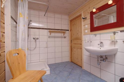 a bathroom with a sink and a toilet at Galå Fjällgård in Galåbodarna