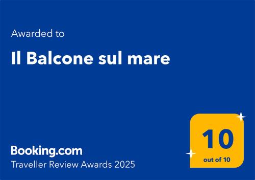 a yellow box with the number on it at Il Balcone sul mare - free parking & relax in Palermo