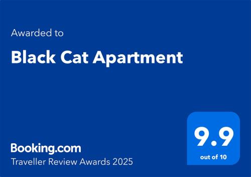 Certifikát, hodnocení, plakát nebo jiný dokument vystavený v ubytování Black Cat Apartment