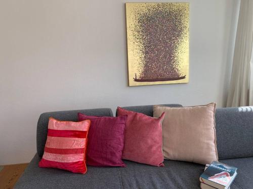 Ruang duduk di Helle und gemütliche Wohnung