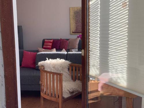Ruang duduk di Helle und gemütliche Wohnung