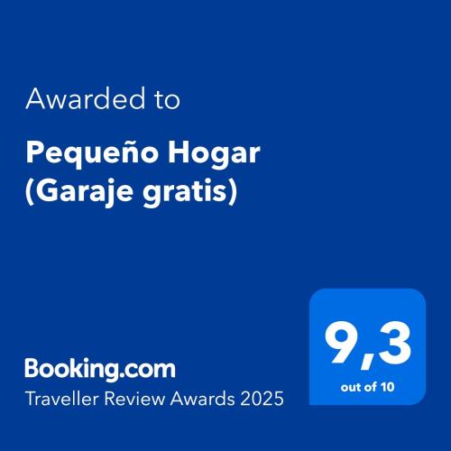 a screenshot of a phone with the text awarded to peoria hogar g at Pequeño Hogar (Garaje gratis) in Zamora