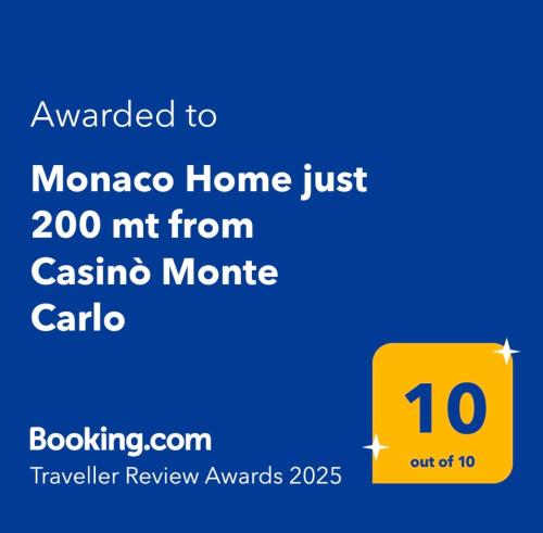 Certifikát, hodnocení, plakát nebo jiný dokument vystavený v ubytování Monaco Home just 200 mt from Casinò Monte Carlo