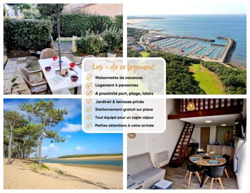 un collage de photos d'une maison et de l'océan dans l'établissement 