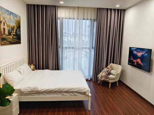 Ένα ή περισσότερα κρεβάτια σε δωμάτιο στο Giardini Guest House - Masteri WF - H302 - Ocean Park