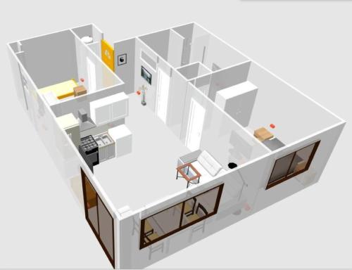 eine isometrische Sicht eines Hauses in der Unterkunft Apartment on the beach Paraiso Playa, Sea Views in Playa Paraiso