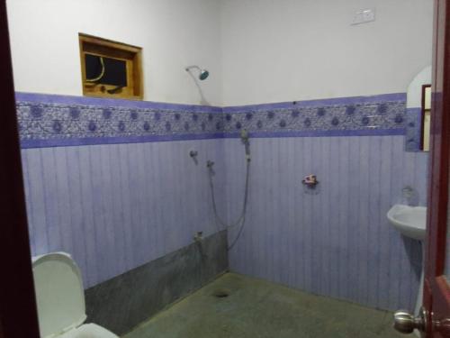 a bathroom with a sink and a toilet at Wilpattu Buma Lodge in Pahala Maragahawewa
