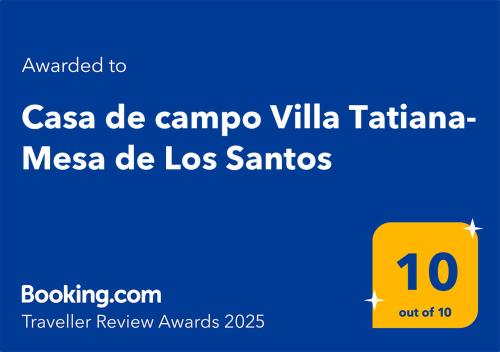 a screenshot of the csa dmg campo villa taza de los s at Casa de campo Villa Tatiana- Mesa de Los Santos in Los Santos