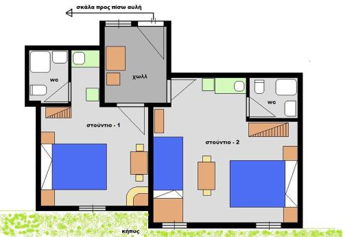 Gallery image of Budget accommodation in a semi-basement studio - Possidonia in Posidhonía