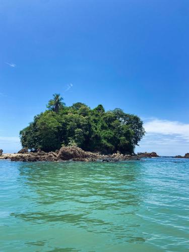 an island in the middle of the ocean at La Martina Ecolodge in Nuquí