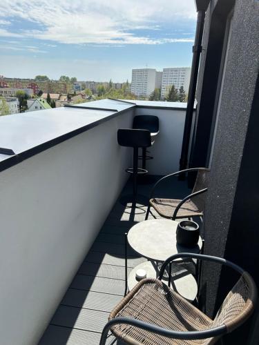Balkón alebo terasa v ubytovaní Apartament ZŁOTE TARASY