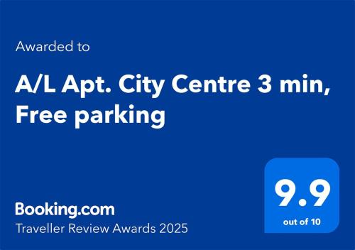 a screenshot of aogl app city centre min free parking at AL Apartment, Central & Cozy in Panevėžys