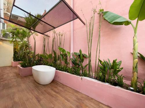 Zahrada ubytování Joi Boutique Bãi Trước