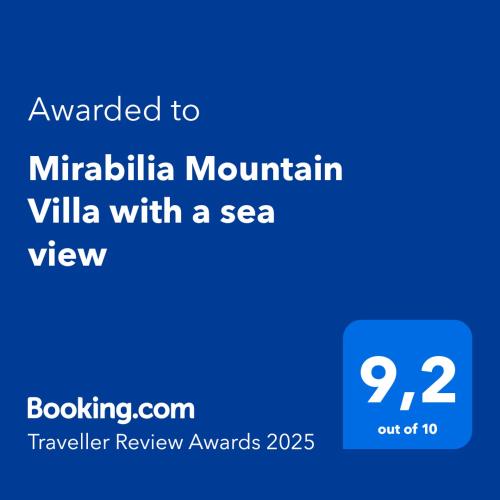 a screenshot of theania mountain villa with a sea view at Mirabilia Mountain Villa with a sea view in Áyios Vlásios