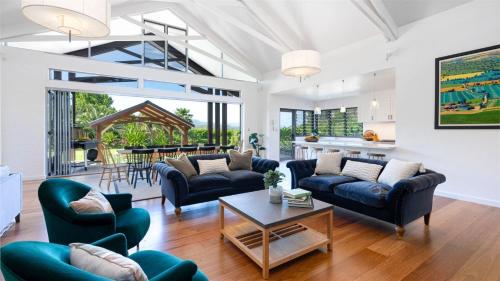 Χώρος καθιστικού στο Fletchers Lane Retreat