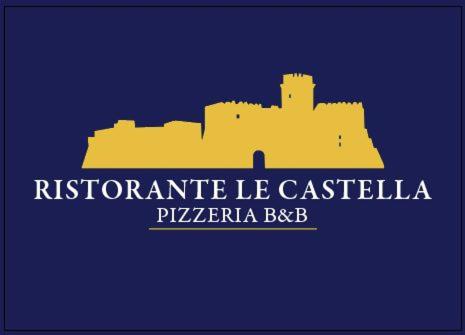an illustration of a castle on a blue background at Le Castella B&B Restaurant in Le Castella