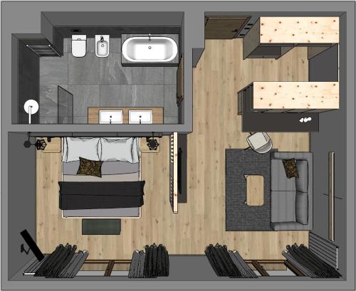 Plantegning af Hotel Tofana Cortina