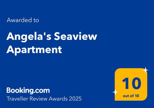 Certifikát, hodnocení, plakát nebo jiný dokument vystavený v ubytování Angela's Seaview Apartment