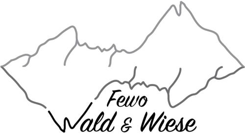 a black and white illustration of four wild and wise words at Fewo Wald & Wiese in Bischofswiesen