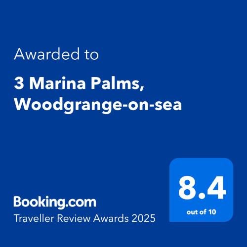Sijil, anugerah, tanda atau dokumen lain yang dipamerkan di 3 Marina Palms, Woodgrange-on-sea
