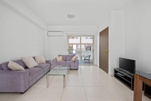 TV a/nebo společenská místnost v ubytování Downtown Comfort Apartment