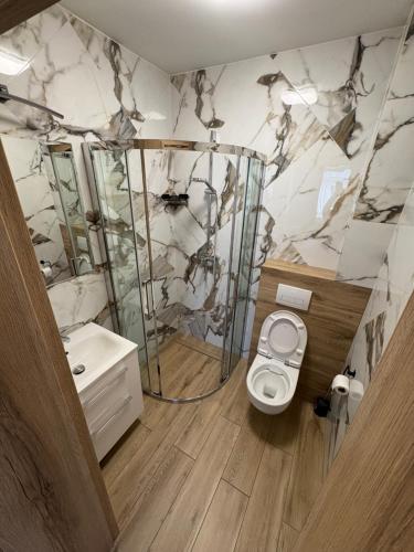 Koupelna v ubytování Apartament Miś