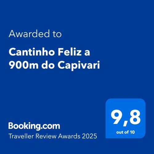 a screenshot of a cell phone with the text awarded to cantina felica at Cantinho Feliz a 900m do Capivari in Campos do Jordão